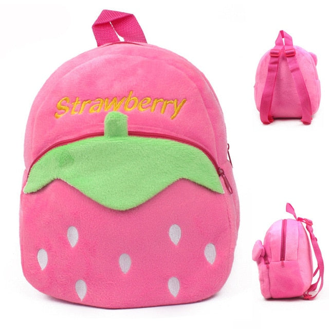 Fashion Children School Bags 3D Cartoon Print Plush Kids Backpack Kindergarten Boys and Girls School Bags Mini Backpack Book Bag