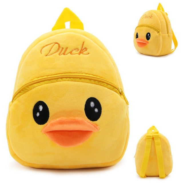 Fashion Children School Bags 3D Cartoon Print Plush Kids Backpack Kindergarten Boys and Girls School Bags Mini Backpack Book Bag