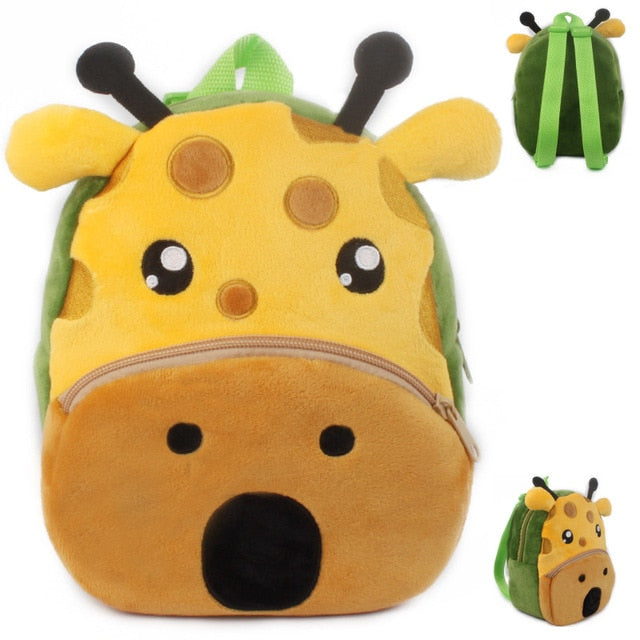 Fashion Children School Bags 3D Cartoon Print Plush Kids Backpack Kindergarten Boys and Girls School Bags Mini Backpack Book Bag