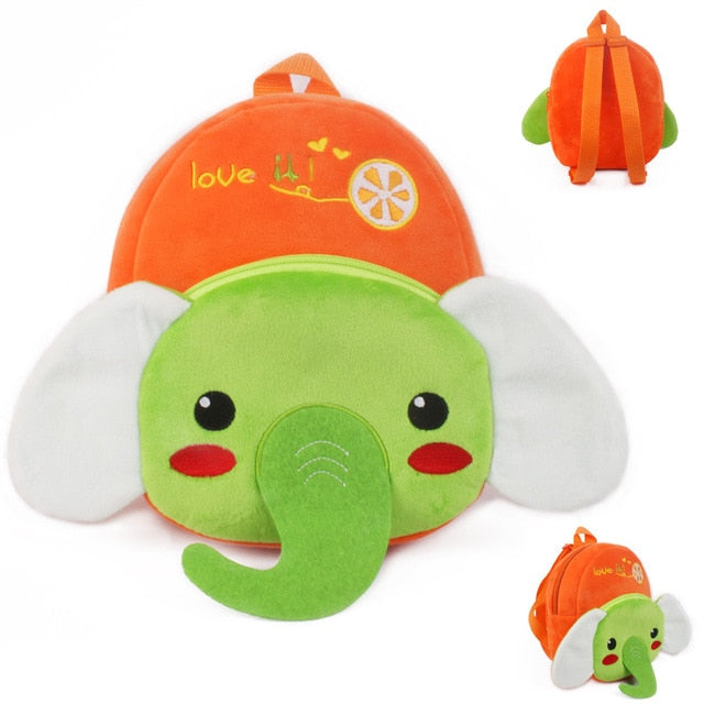 Fashion Children School Bags 3D Cartoon Print Plush Kids Backpack Kindergarten Boys and Girls School Bags Mini Backpack Book Bag