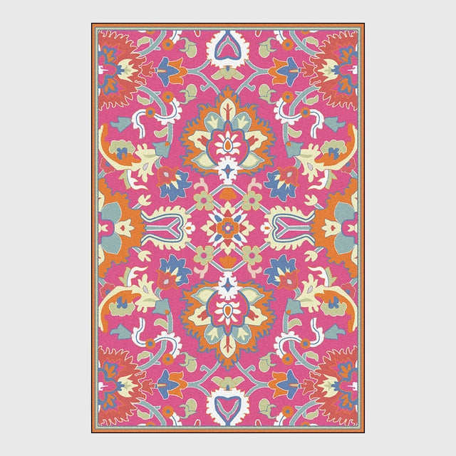 SunnyRain 1-piece Fleece Persians Rug for Bedroom Rugs and Carpets for Living Room Kitchen Mats Washable