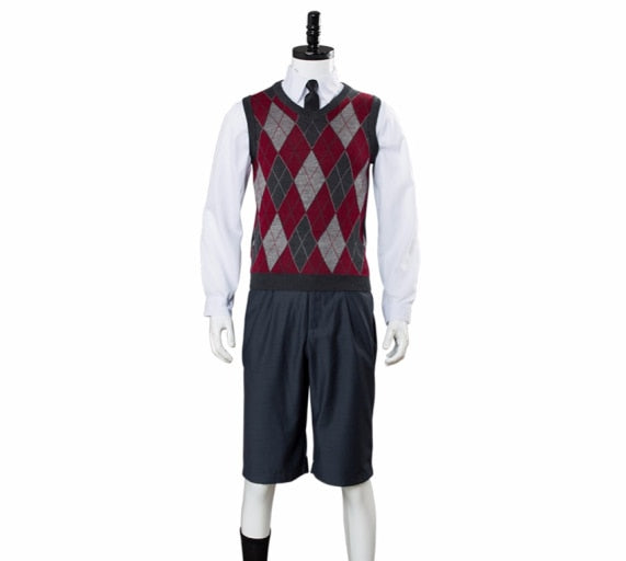 Kids Adult Wool Vest The Umbrella Academy Cosplay Costume School Uniform Sleeveless Sweater Only Men Boy Girl Halloween Carnival