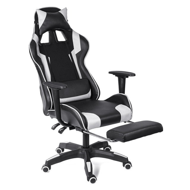 Computer Office Chair Gaming  Home Leather Executive Swivel Massage Gamer Chair Lifting Rotatable Armchair Footrest Adjustable