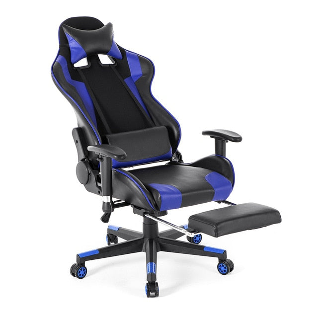 Leather Office Gaming Chair Home Internet Cafe Racing Chair WCG Gaming Ergonomic Computer Chair Swivel Lifting Lying Gamer Chair