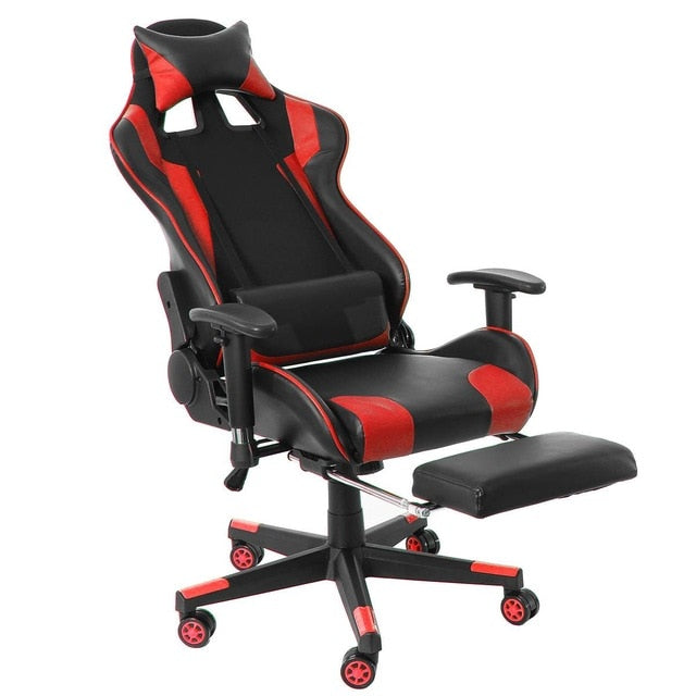 Leather Office Gaming Chair Home Internet Cafe Racing Chair WCG Gaming Ergonomic Computer Chair Swivel Lifting Lying Gamer Chair