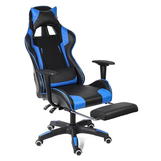 Leather Office Gaming Chair Home Internet Cafe Racing Chair WCG Gaming Ergonomic Computer Chair Swivel Lifting Lying Gamer Chair