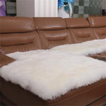 MS.Softex Natural Sheepskin Sofa Cushion Australian Sheepskin Floor Rug Seat cover Winter Warm Rug Long wool Sofa Cover