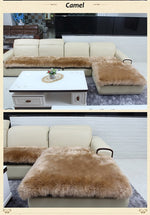 MS.Softex Natural Sheepskin Sofa Cushion Australian Sheepskin Floor Rug Seat cover Winter Warm Rug Long wool Sofa Cover