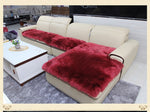 MS.Softex Natural Sheepskin Sofa Cushion Australian Sheepskin Floor Rug Seat cover Winter Warm Rug Long wool Sofa Cover