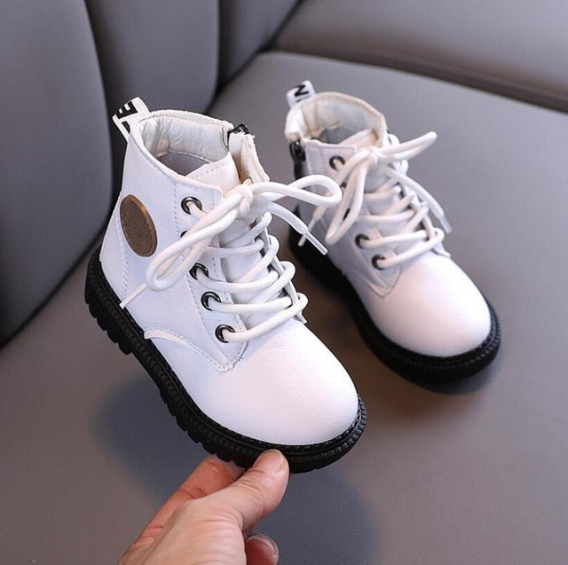 kids Martin Boots Boys Shoes Autumn Winter Leather Children Boots Fashion Toddler girls Boots Warm Winter Boots kids shoes