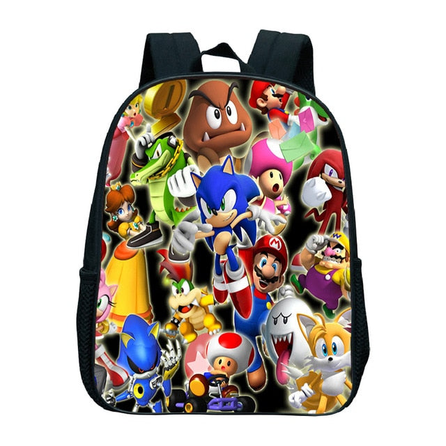 Cute Kids Sonic Kindergarten Backpack Printed Children School Bags Cool Pattern Child Bookbags Daily Rucksack Start School Gift