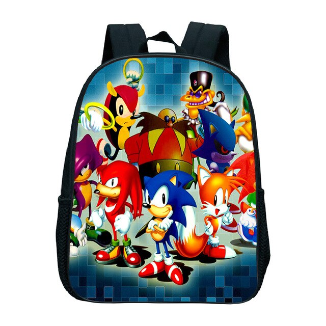 Cute Kids Sonic Kindergarten Backpack Printed Children School Bags Cool Pattern Child Bookbags Daily Rucksack Start School Gift