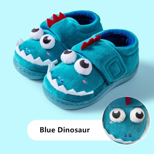 2020 New Winter Girls Unicorn Slipper Children Warm Shoes Boy Indoor Shoes Home Wear Kids Dinosaur Winter Slippers