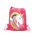 8/16/24/50PCS Unicorn Drawstring bag for Girls Travel Storage Package School Backpacks Children Birthday Party Favors skull bag