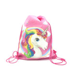 8/16/24/50PCS Unicorn Drawstring bag for Girls Travel Storage Package School Backpacks Children Birthday Party Favors skull bag