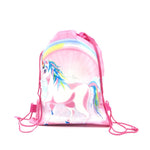 8/16/24/50PCS Unicorn Drawstring bag for Girls Travel Storage Package School Backpacks Children Birthday Party Favors skull bag