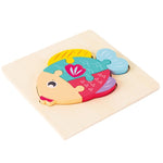 Kids Animal 3D Wooden Puzzle Montessori Toy Double-sided Strip Puzzle Telling Story Stacking Jigsaw Educational Toy For Children