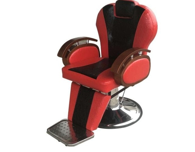 Old-fashioned solid wood men's lifting and lowering shaving chair hairdressing barber chair hot dyeing hair cutting chair