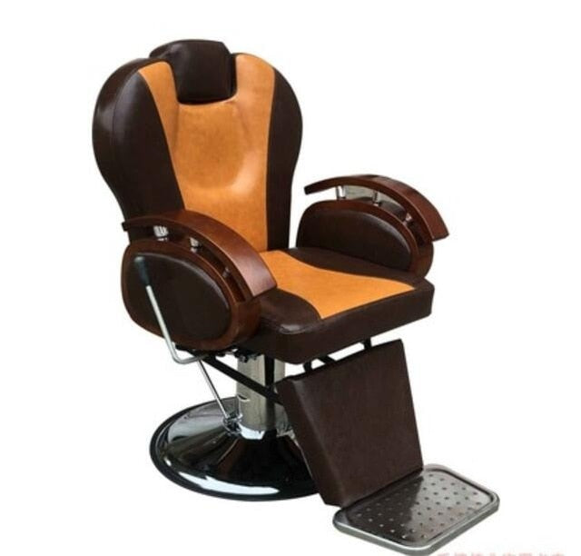 Old-fashioned solid wood men's lifting and lowering shaving chair hairdressing barber chair hot dyeing hair cutting chair