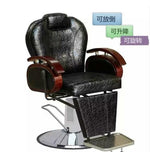 Old-fashioned solid wood men's lifting and lowering shaving chair hairdressing barber chair hot dyeing hair cutting chair