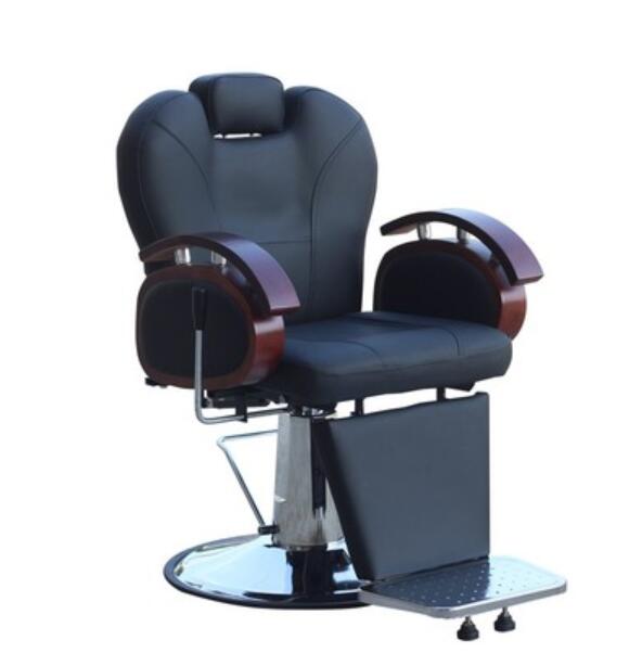 Old-fashioned solid wood men's lifting and lowering shaving chair hairdressing barber chair hot dyeing hair cutting chair