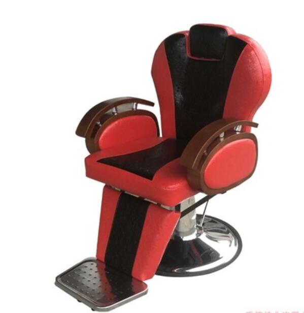 Old-fashioned solid wood men's lifting and lowering shaving chair hairdressing barber chair hot dyeing hair cutting chair