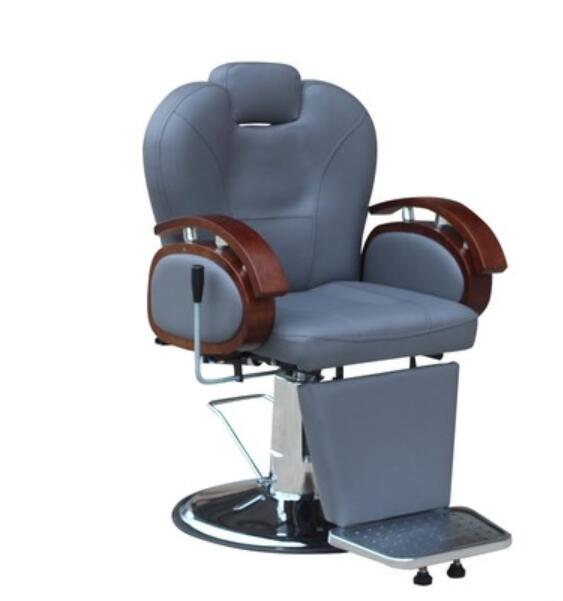 Old-fashioned solid wood men's lifting and lowering shaving chair hairdressing barber chair hot dyeing hair cutting chair