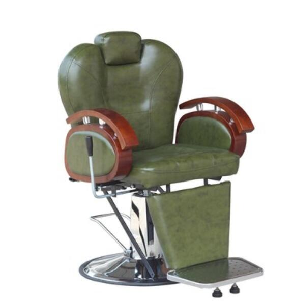 Old-fashioned solid wood men's lifting and lowering shaving chair hairdressing barber chair hot dyeing hair cutting chair
