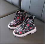 2020 Autumn/Winter Children Boots Boys Girls Leather Martin Boots Plush Fashion Waterproof Non-slip Warm Kids Boots Shoes 21-30
