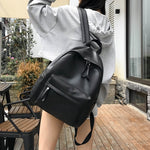 HOCODO 2020 Fashion Women Backpack High Quality Female Soft PU Leather School Bag For Teenager Girls Travel Shoulder Bags