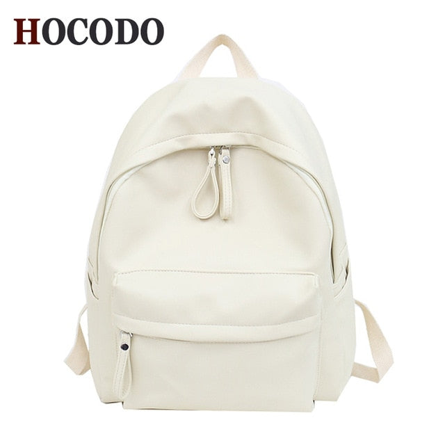 HOCODO 2020 Fashion Women Backpack High Quality Female Soft PU Leather School Bag For Teenager Girls Travel Shoulder Bags