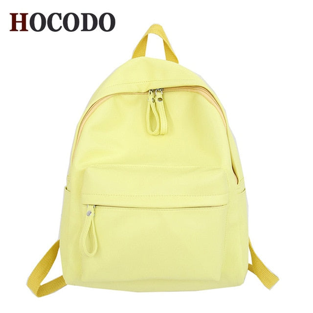HOCODO 2020 Fashion Women Backpack High Quality Female Soft PU Leather School Bag For Teenager Girls Travel Shoulder Bags