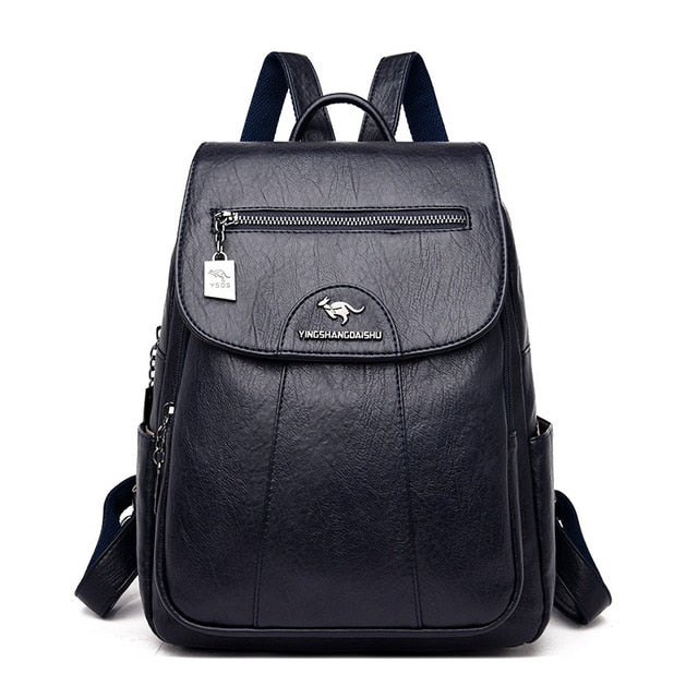 2020 Women Leather Backpacks High Quality Female Vintage Backpack For Girls School Bag Travel Bagpack Ladies Sac A Dos Back Pack