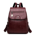 2020 Women Leather Backpacks High Quality Female Vintage Backpack For Girls School Bag Travel Bagpack Ladies Sac A Dos Back Pack