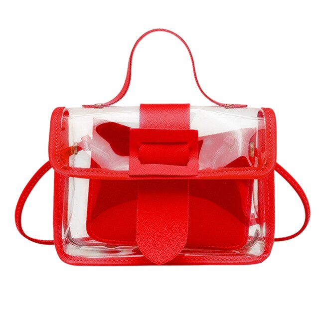 2020 Trend Small Women Crossbody Bag Clear Ladies Jelly Transparent  Purse Candy Color Shoulder Bag Mini Purses