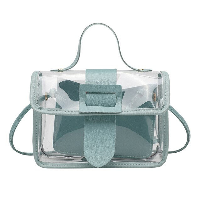 2020 Trend Small Women Crossbody Bag Clear Ladies Jelly Transparent  Purse Candy Color Shoulder Bag Mini Purses