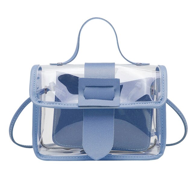 2020 Trend Small Women Crossbody Bag Clear Ladies Jelly Transparent  Purse Candy Color Shoulder Bag Mini Purses