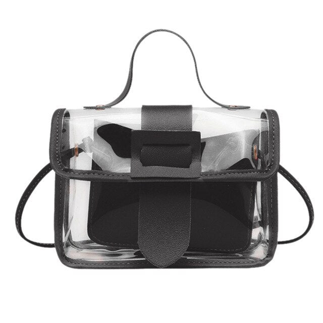 2020 Trend Small Women Crossbody Bag Clear Ladies Jelly Transparent  Purse Candy Color Shoulder Bag Mini Purses