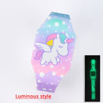 New Luminous Unicorn Child Watches For Girl Ocean World LED Watch Kids Student Electronic Watch Clock Reloj Infantil