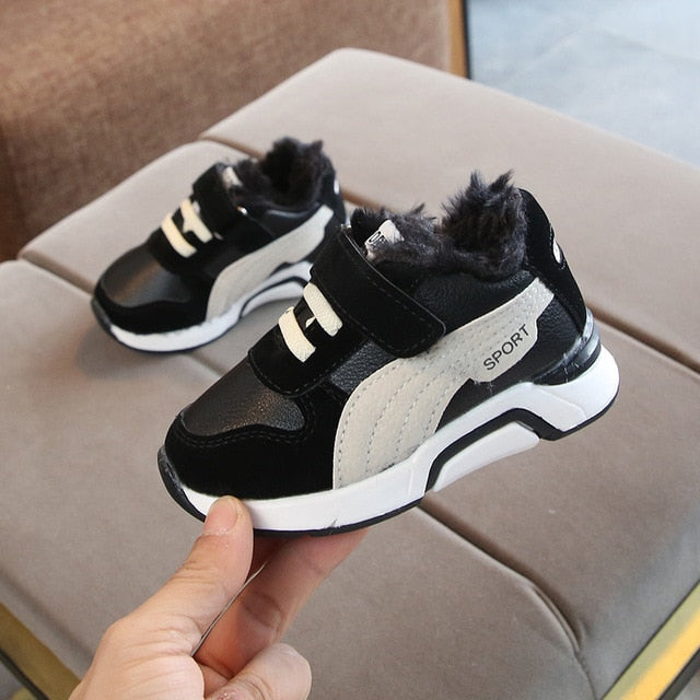 2020 Winter Kids Sports Shoes Children Casual Boys Plush Sneaker Fashion Autumn Girls Boots 1 2 3 4 5 6 Year Old Anti-Slippery