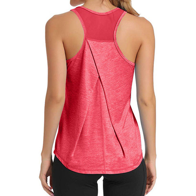 Women Workout Yoga Shirts Sexy Sleeveless Pleated Gym Shirts Athletic Racerback Tank Top Sports Wear Running Shirt Vest Training