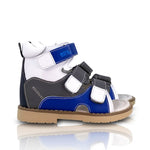 Children Boys Action Leather Sandals Orthopedic Shoes For Kids Girls Arch Support Hook And Loop Strap Flatfeet X / O Leg Shoes