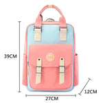 TINYAT Candy women canvas backpack waterproof feminina laptop backpack 15 Pink Patchwork school backpacks bags for teenage girls