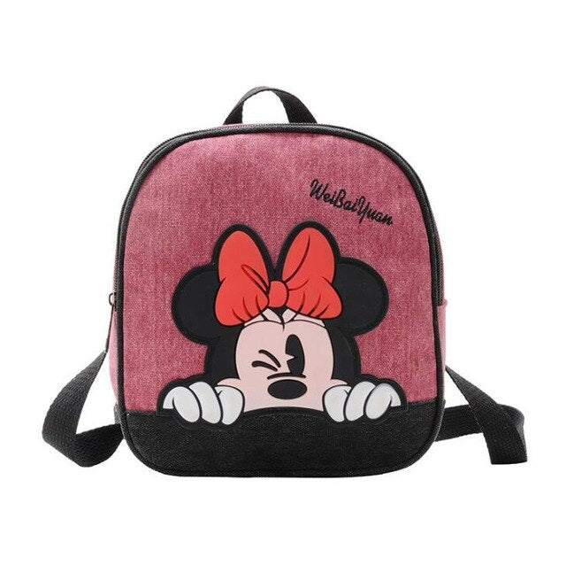 Disney Cartoon Backpack For Baby Boys Girls Minnie Mickey Mouse Children Lovely Schoolbag Kindergarten Schoolbag Kids Gift