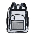 Large Clear Transparent Backpack Stadium Security School Book Bag Travel Black Women Backpack Purse for Girl High Quality Female