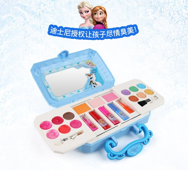 New Disney girls frozen elsa anna Cosmetics Beauty  Set Toy kids snow White princess Fashion Toys Play House Children Gift