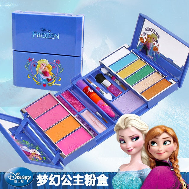 New Disney girls frozen elsa anna Cosmetics Beauty  Set Toy kids snow White princess Fashion Toys Play House Children Gift