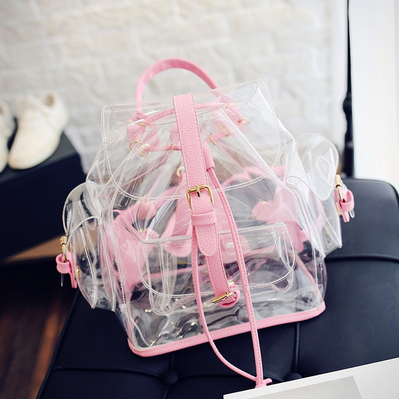 2020 Hot Sale New Jelly Shoulder Bag Transparent Bags Korean Version Casual Female Bag Clear Personalized Backpacks BAGM6163