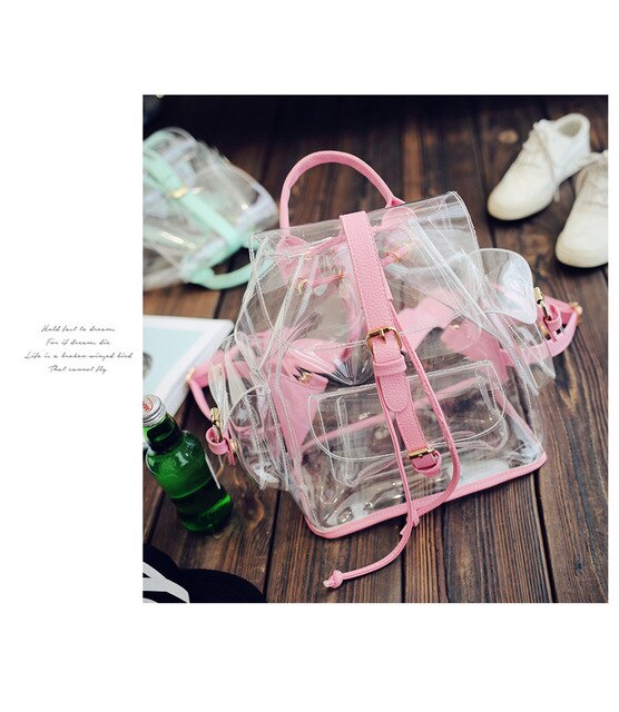 2020 Hot Sale New Jelly Shoulder Bag Transparent Bags Korean Version Casual Female Bag Clear Personalized Backpacks BAGM6163