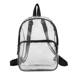 Unisex Waterproof Clear Transparent PVC Backpack for Adults and Students Women School Bags Knapsacks Shoulder Bags